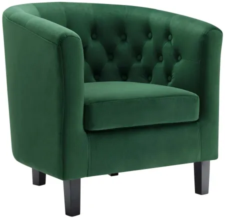 Prospect Performance Velvet Armchair in Emerald