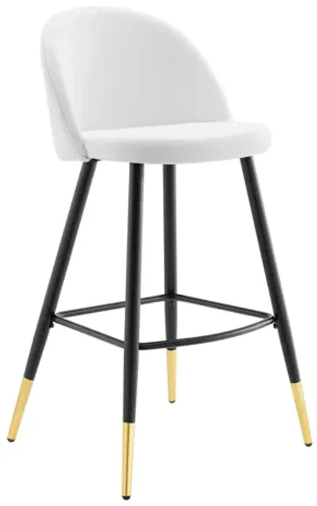 Cordial Fabric Bar Stools - Set of 2 in White