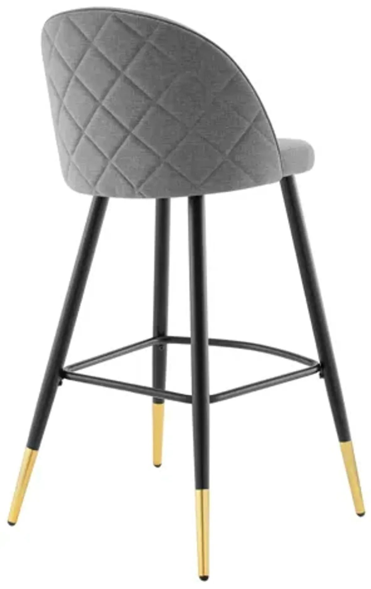 Cordial Fabric Bar Stools - Set of 2 in Light Grey