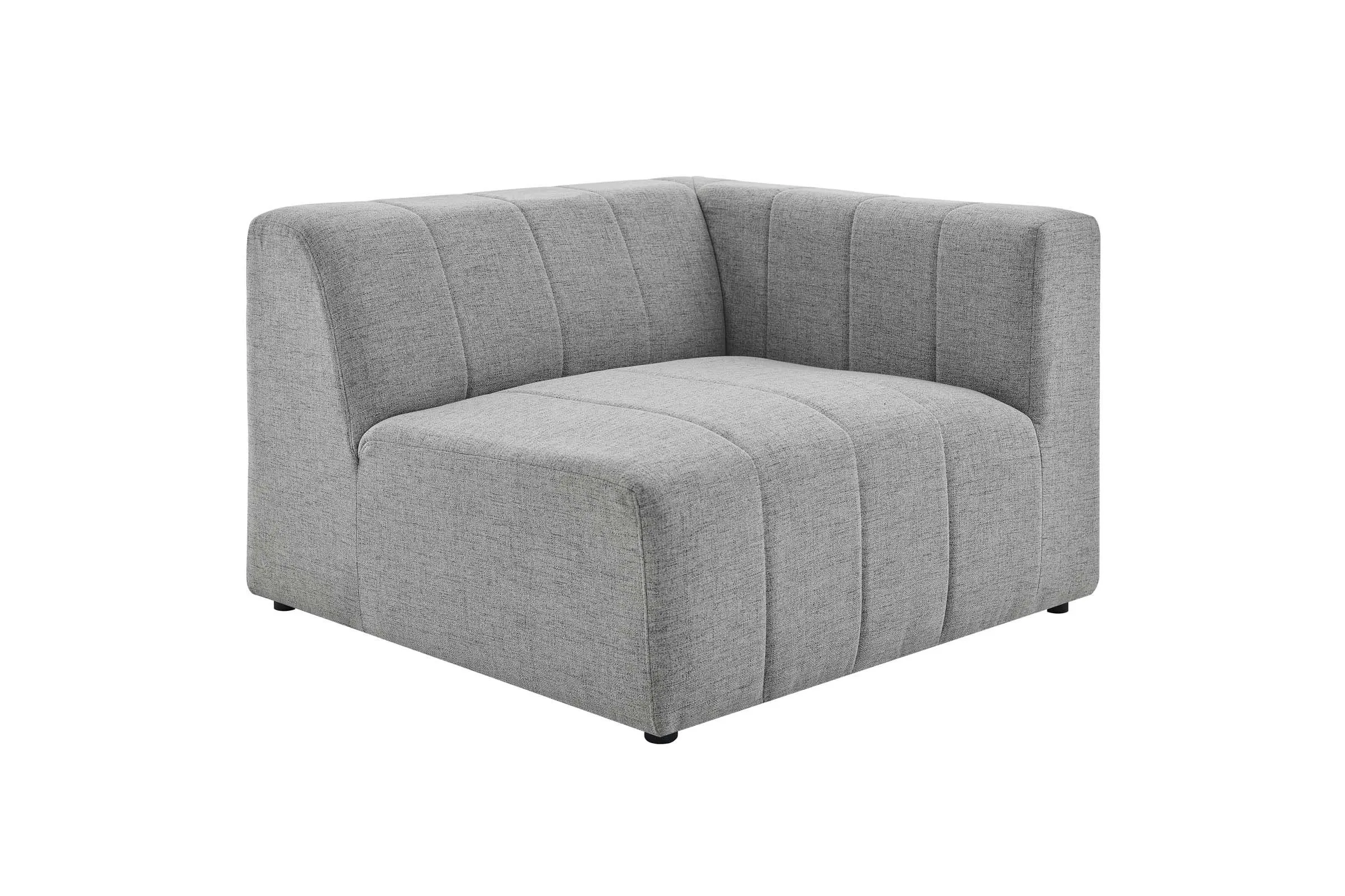 Bartlett Upholstered Fabric 3-Piece Sofa in Light Gray