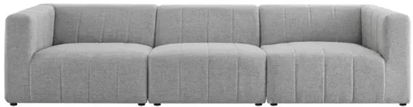 Bartlett Upholstered Fabric 3-Piece Sofa in Light Gray