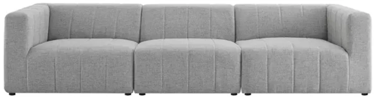 Bartlett Upholstered Fabric 3-Piece Sofa in Light Gray