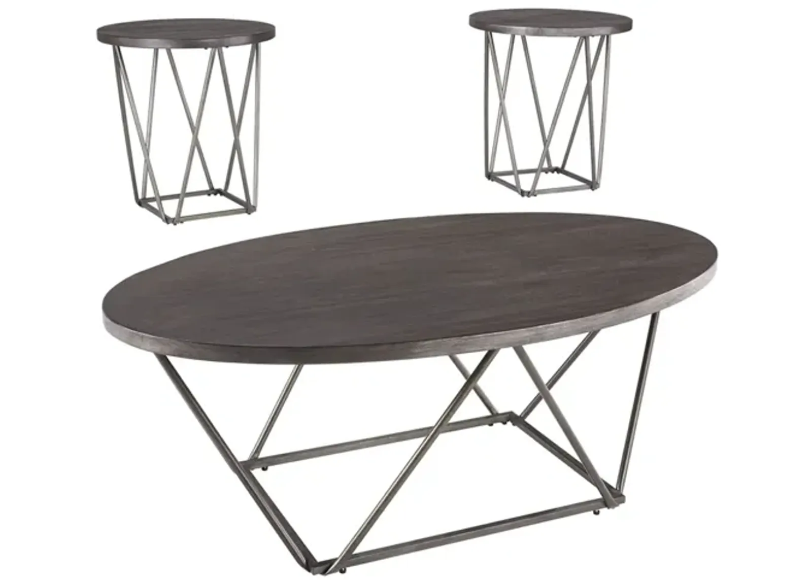 Contemporary 3-Piece Occasional Table Set