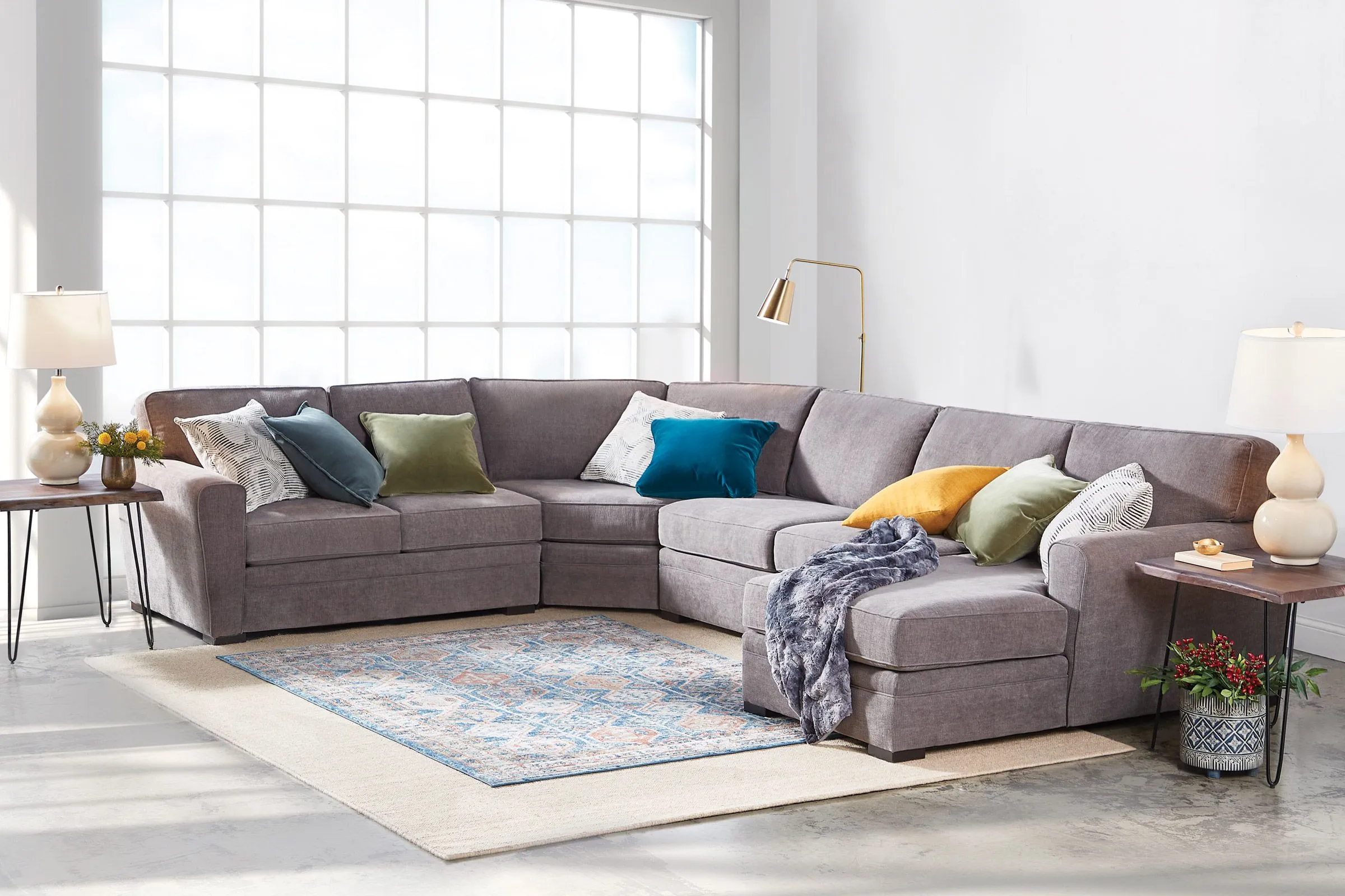 Zephyr 4-Piece Sectional with Left-Arm Facing Loveseat by Jonathan Louis