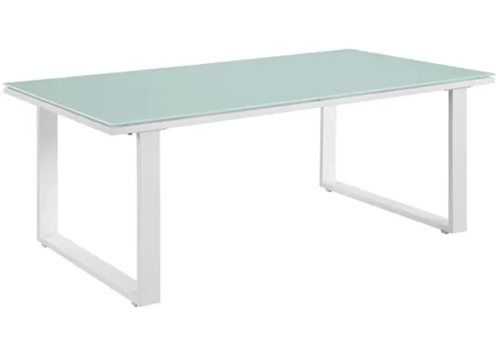 Fortuna Outdoor Patio Coffee Table in White