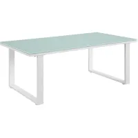 Fortuna Outdoor Patio Coffee Table in White