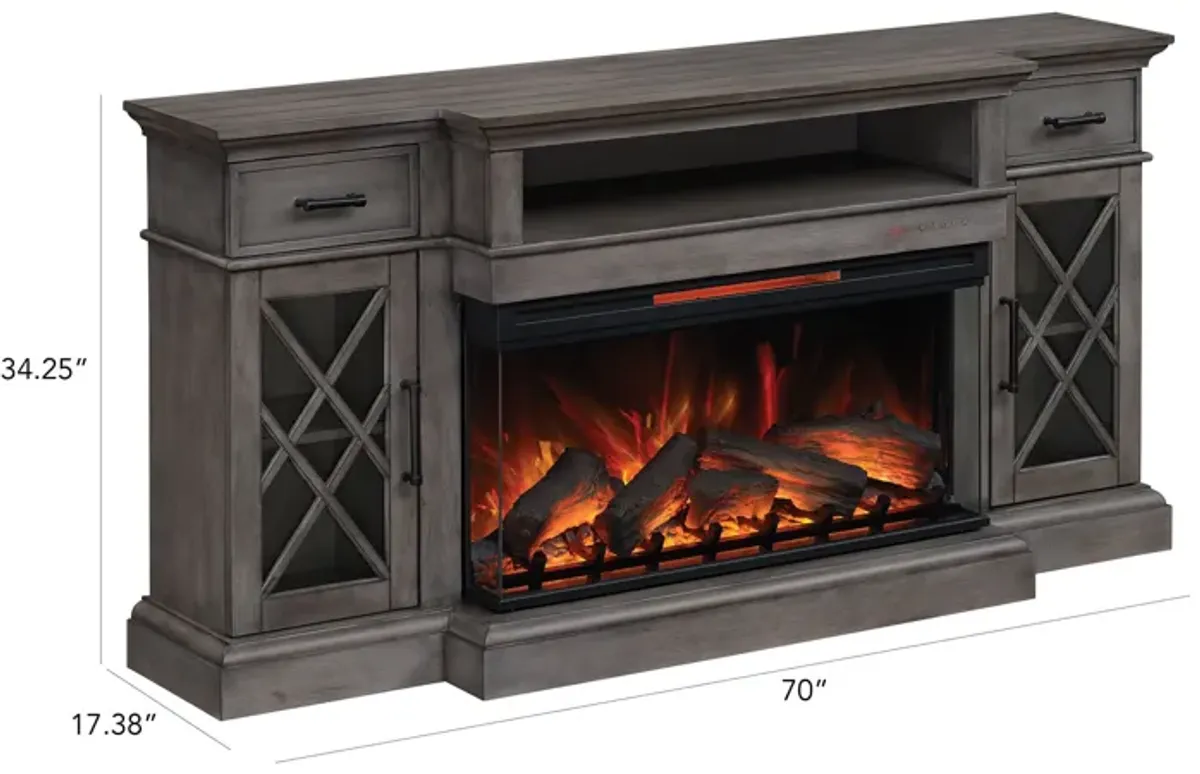 Ashley 70" Mantel & Electric Fireplace