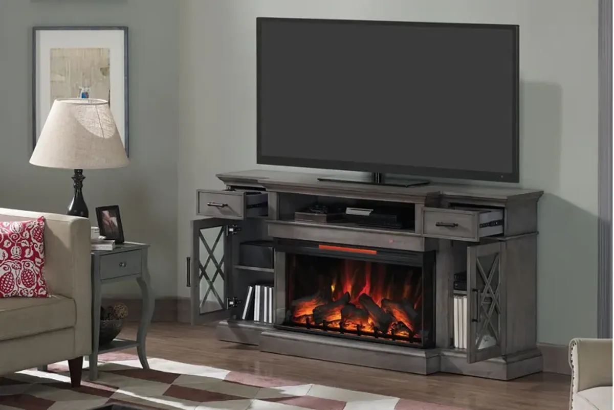 Ashley 70" Mantel & Electric Fireplace