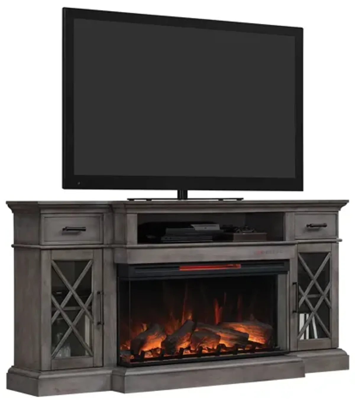 Ashley 70" Mantel & Electric Fireplace