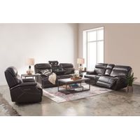 Landon Leather Dual Power Reclining Console Loveseat