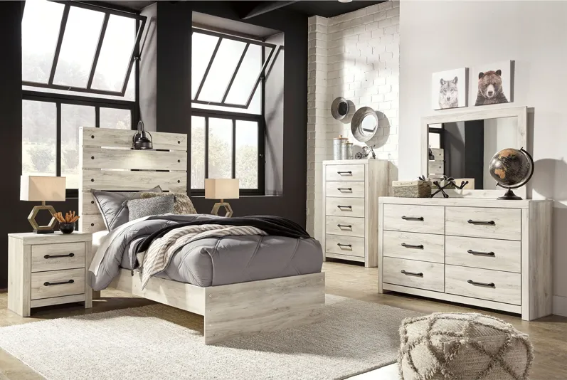 Drystan White Twin 5-Piece Bedroom Set