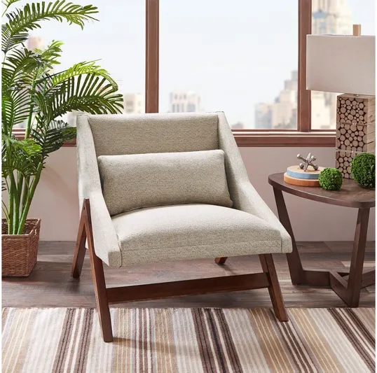 Boomerang Accent Chair in Brown