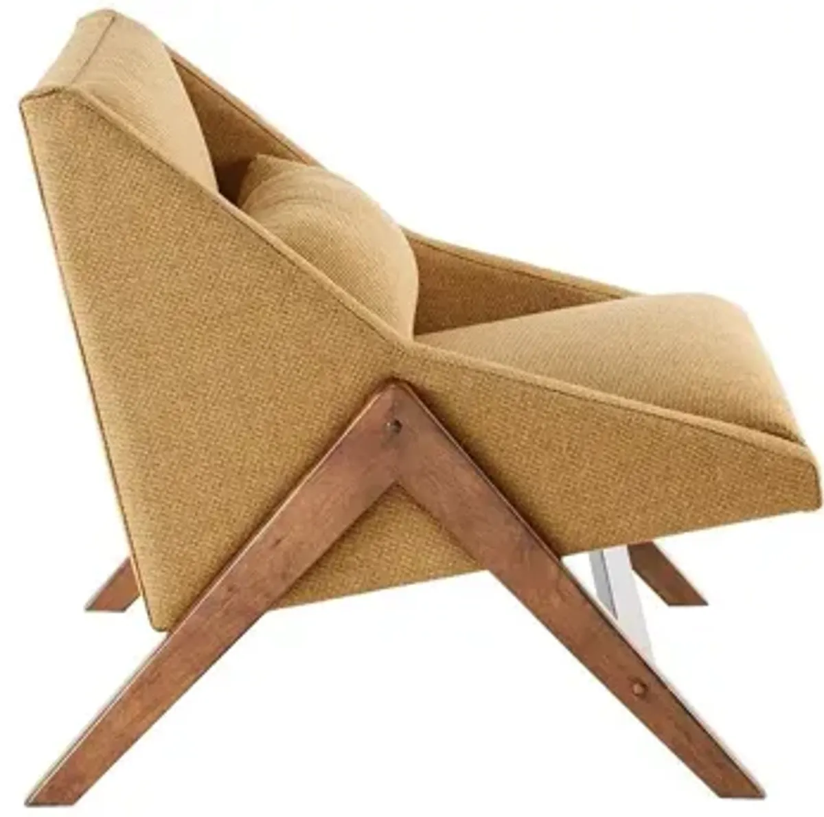 Boomerang Accent Chair in Mustard