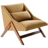 Boomerang Accent Chair in Mustard
