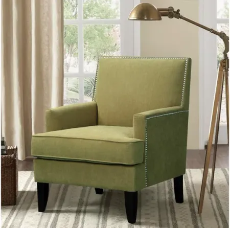 Colton Track Arm Club Chair in Green