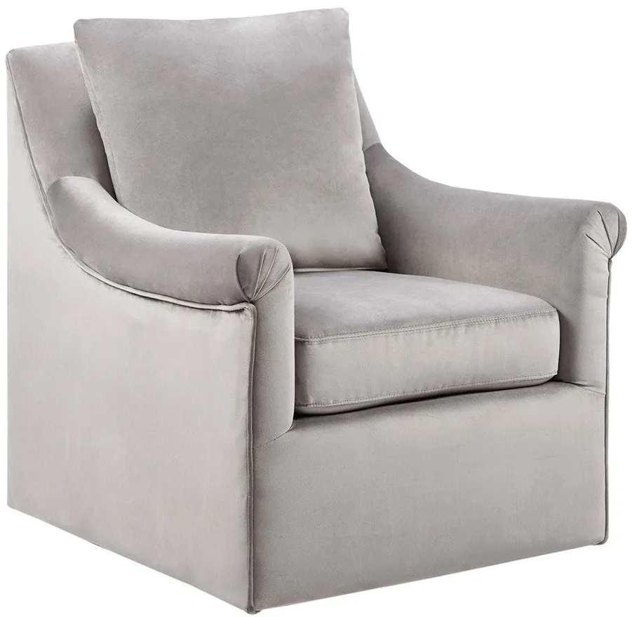 Deanna Swivel Chair in Grey