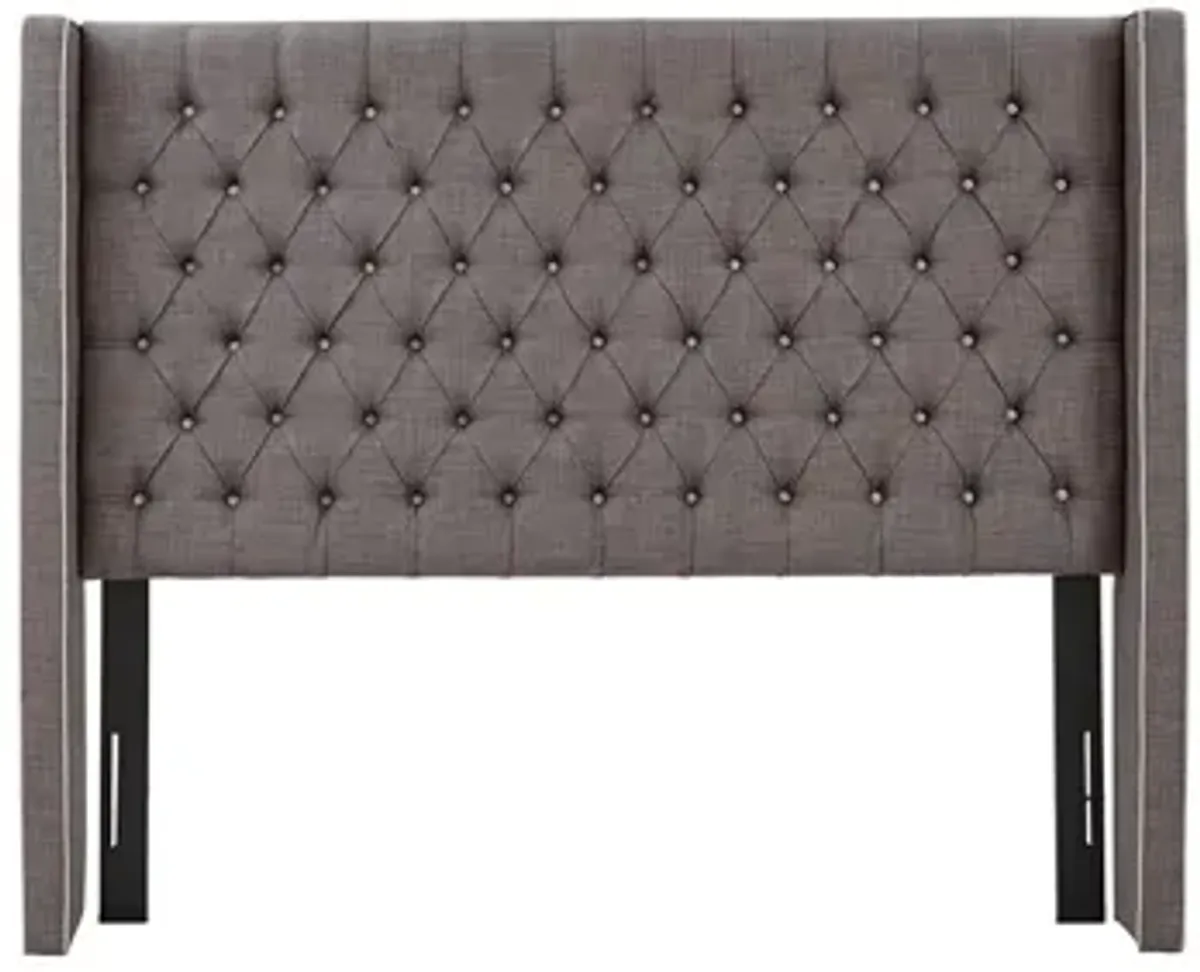 Amelia Upholstered Queen Headboard in Grey