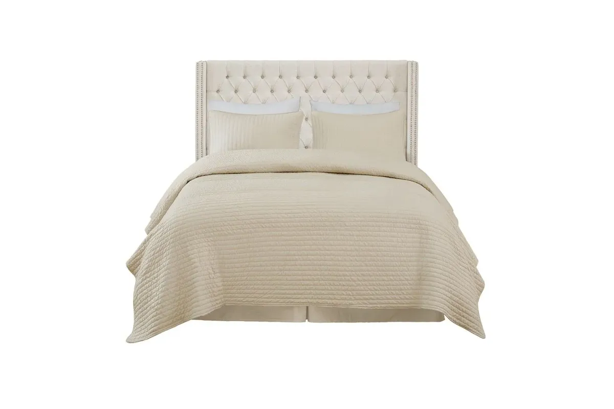 Amelia Upholstered Queen Headboard in Cream