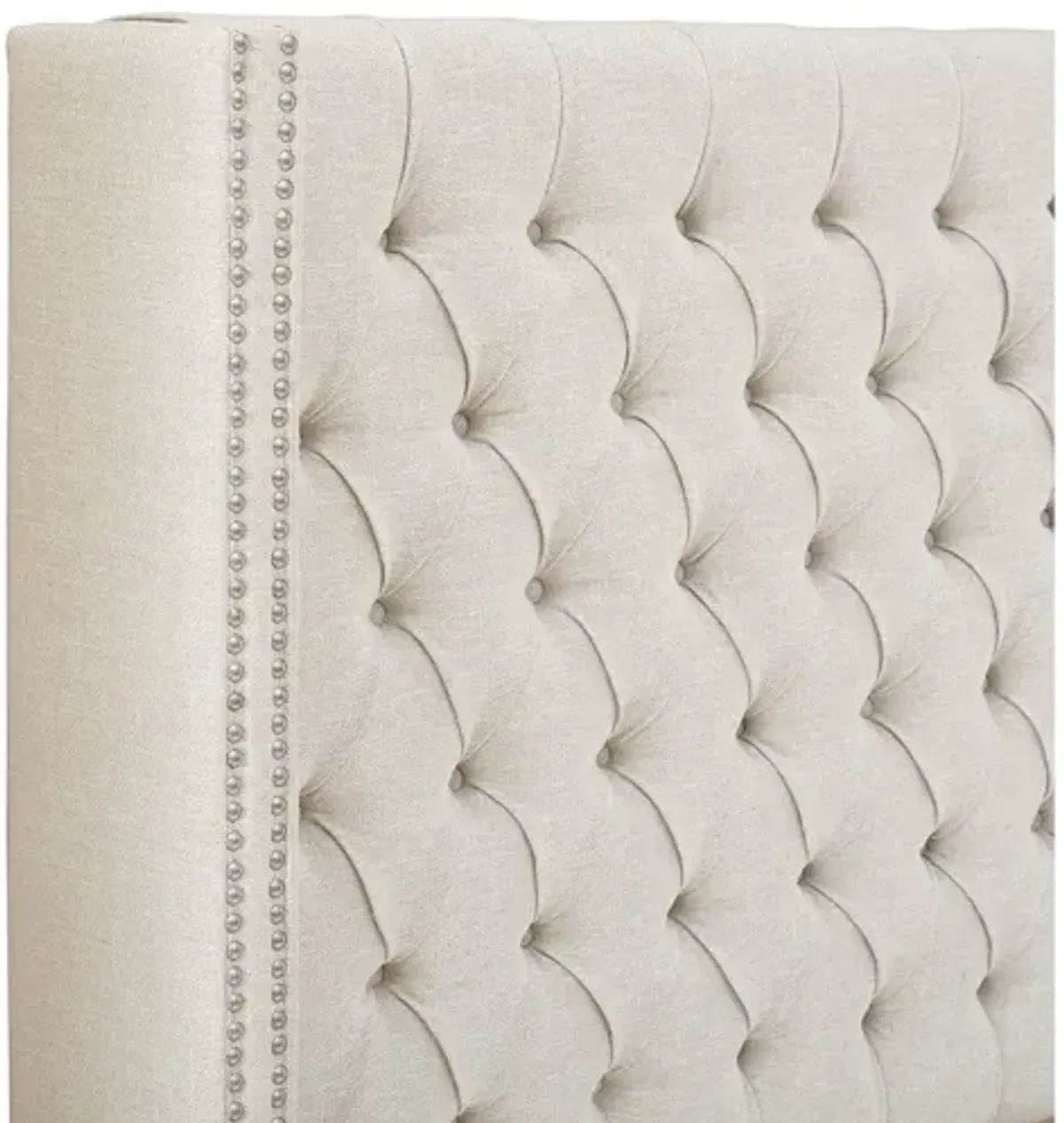 Amelia Upholstered Queen Headboard in Cream