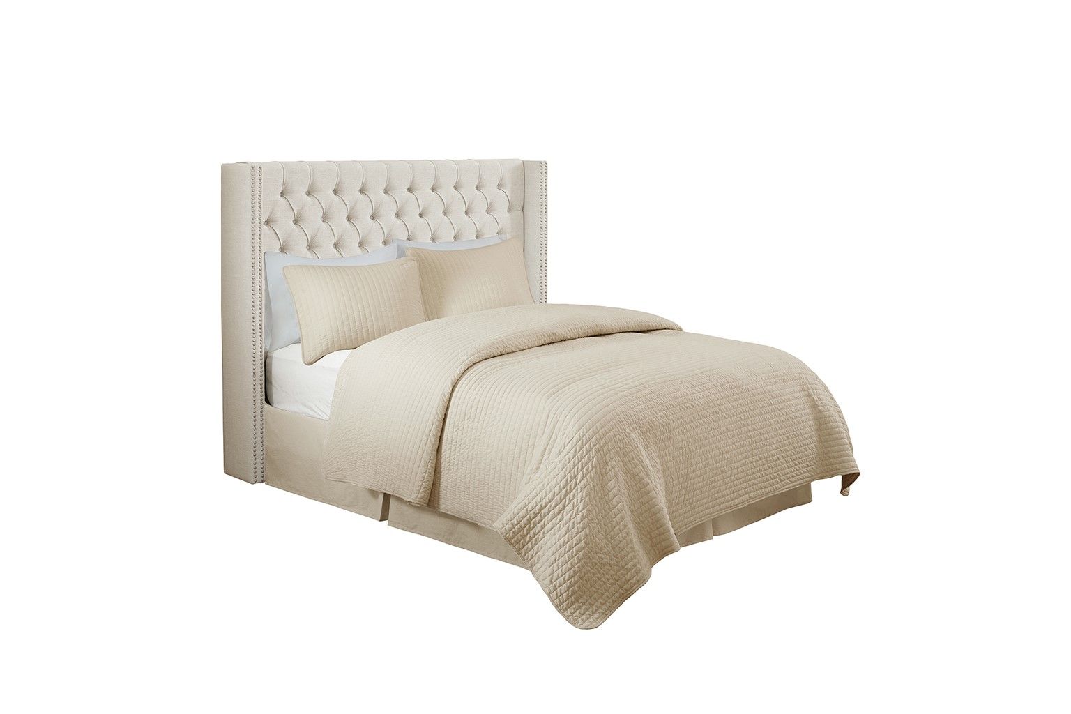 Amelia Upholstered Queen Headboard In Cream