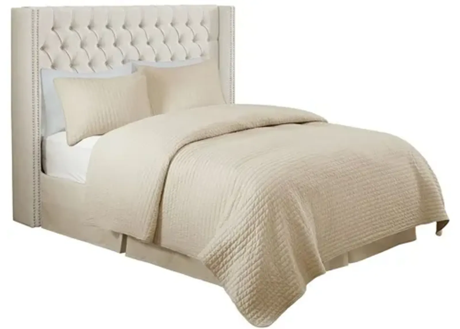 Amelia Upholstered Queen Headboard in Cream