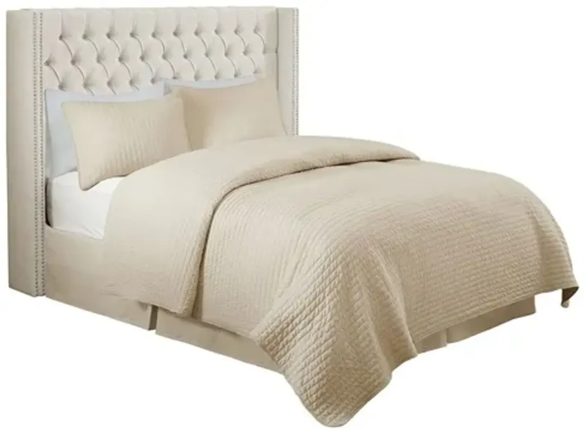 Amelia Upholstered Queen Headboard in Cream