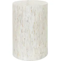 Iridescent Side Table in Ivory
