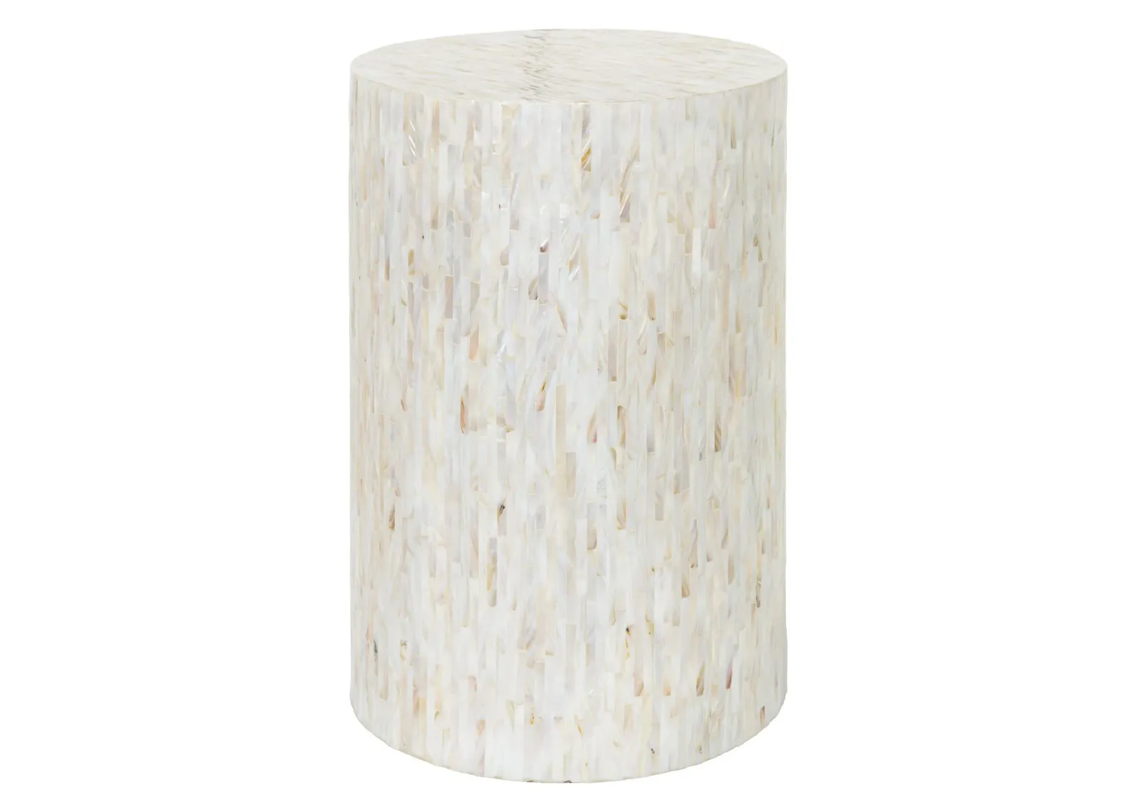 Iridescent Side Table in Ivory