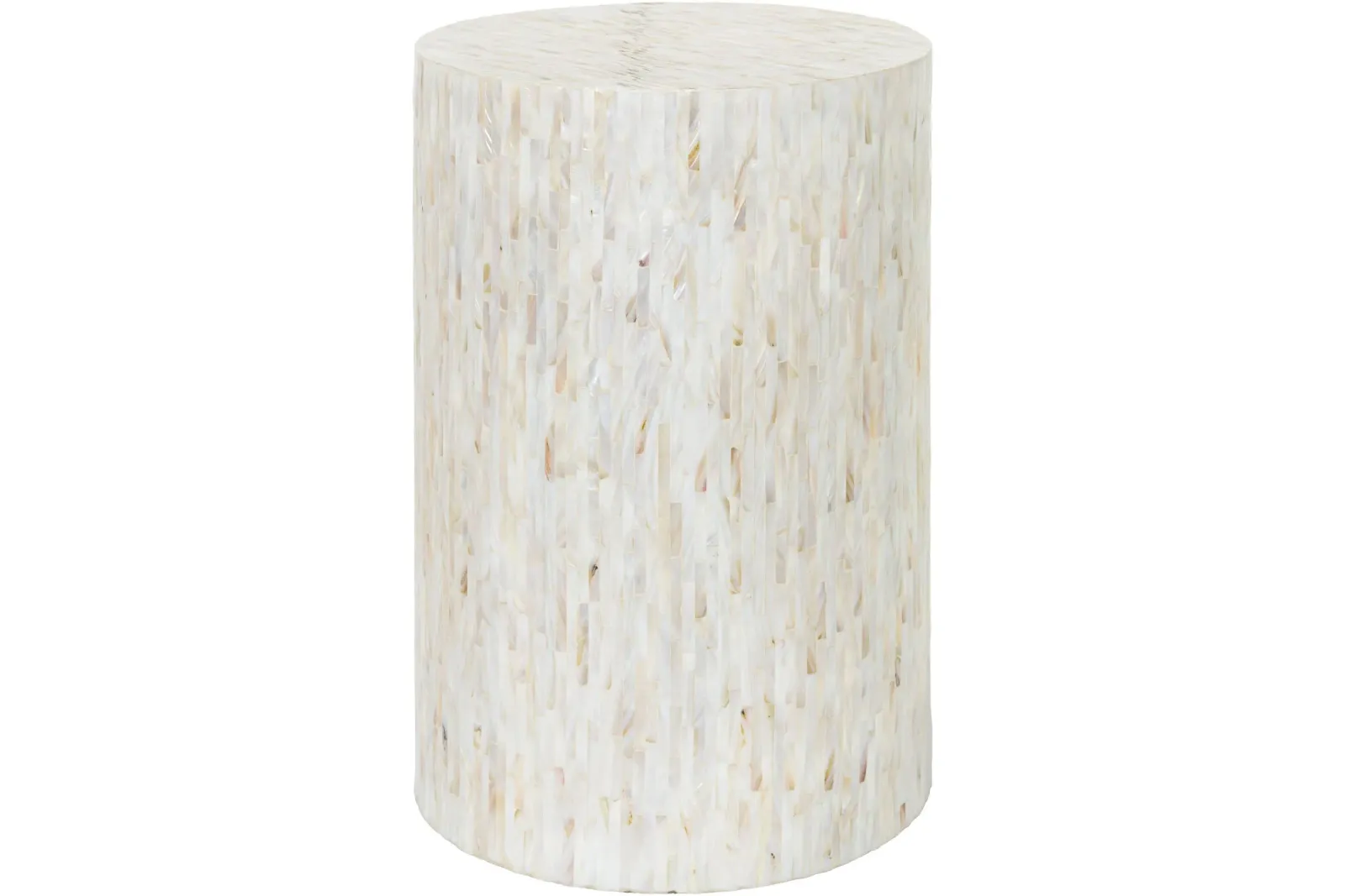 Iridescent Side Table in Ivory