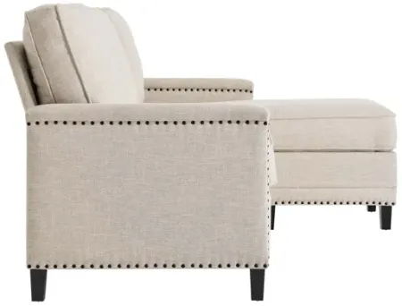 Ashton Upholstered Fabric Sectional Sofa in Beige