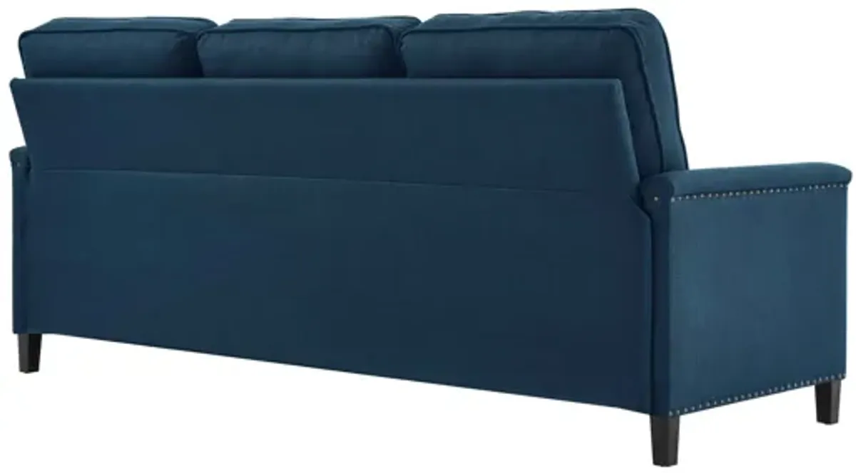 Ashton Upholstered Fabric Sectional Sofa in Azure