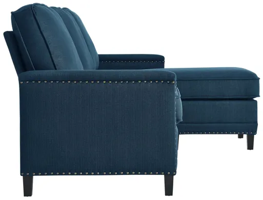 Ashton Upholstered Fabric Sectional Sofa in Azure