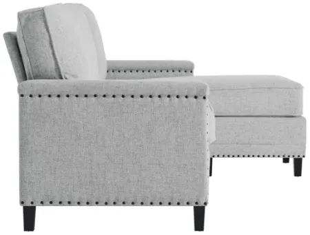 Ashton Upholstered Fabric Sectional Sofa in Light Gray