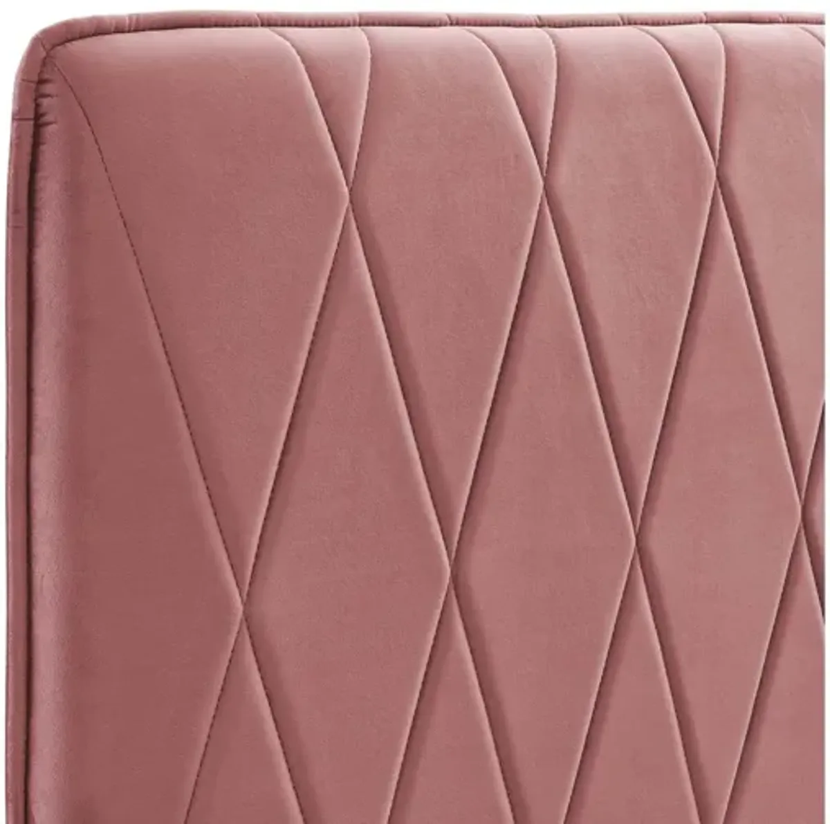 Leila Performance Velvet King/California King Headboard in Dusty Rose