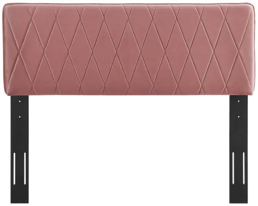 Leila Performance Velvet King/California King Headboard in Dusty Rose