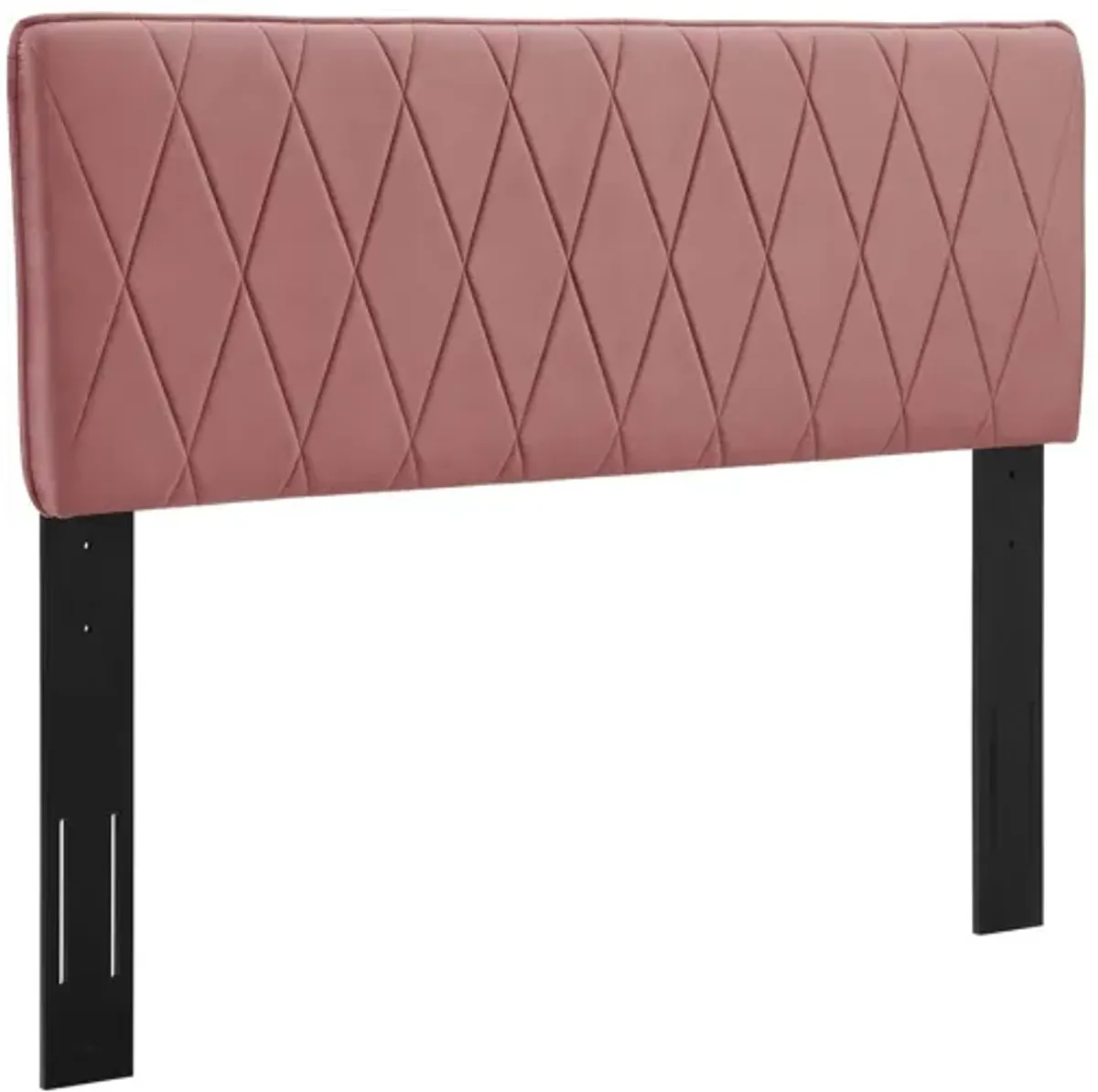 Leila Performance Velvet King/California King Headboard in Dusty Rose