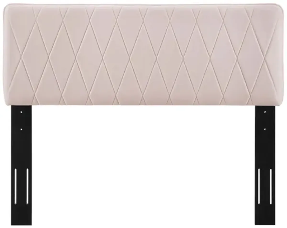 Leila Performance Velvet King/California King Headboard in Pink