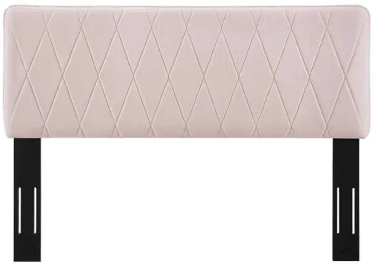 Leila Performance Velvet King/California King Headboard in Pink