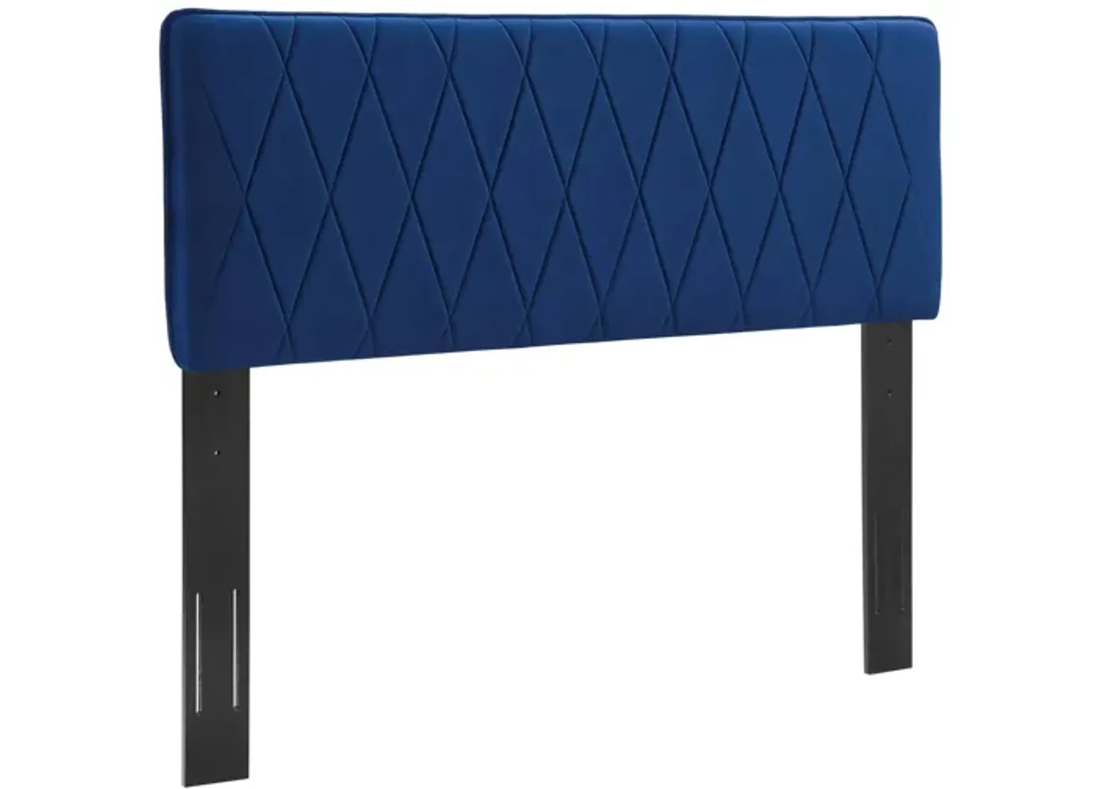 Leila Performance Velvet King/California King Headboard in Navy