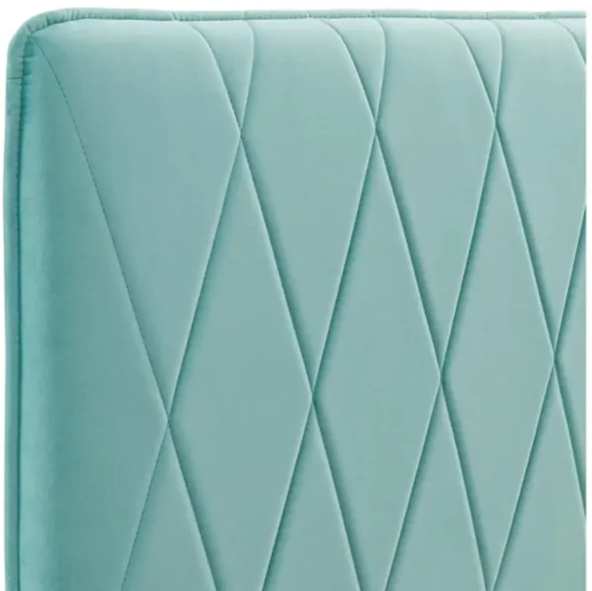 Leila Performance Velvet King/California King Headboard in Mint