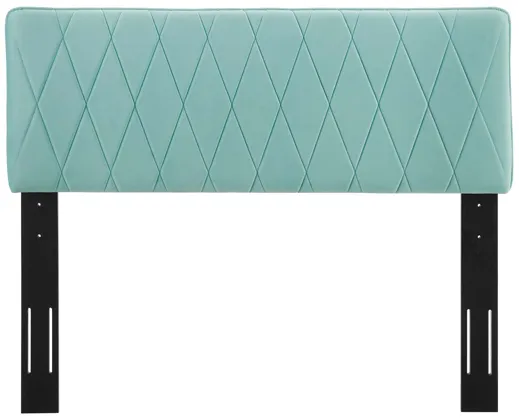 Leila Performance Velvet King/California King Headboard in Mint