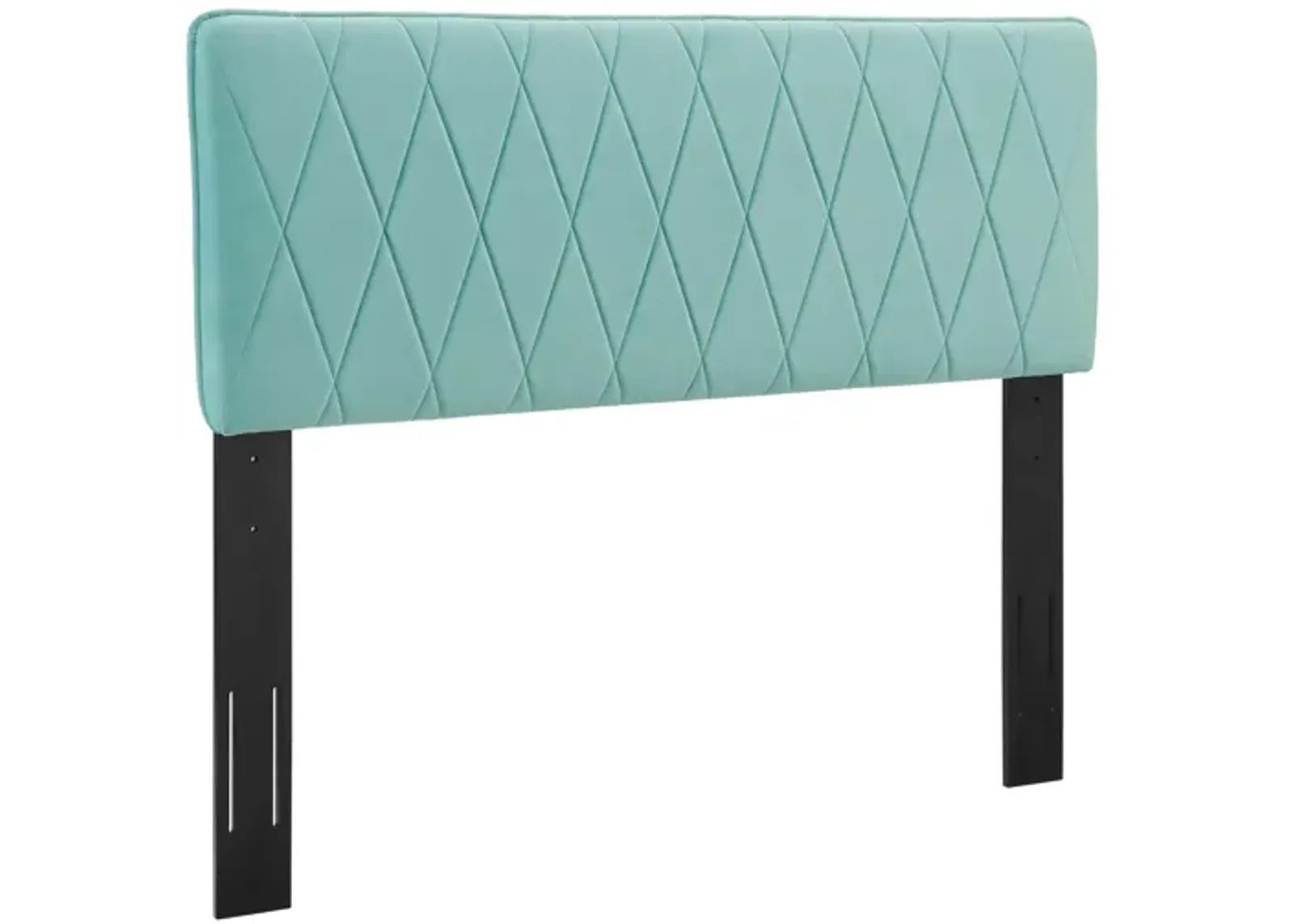 Leila Performance Velvet King/California King Headboard in Mint