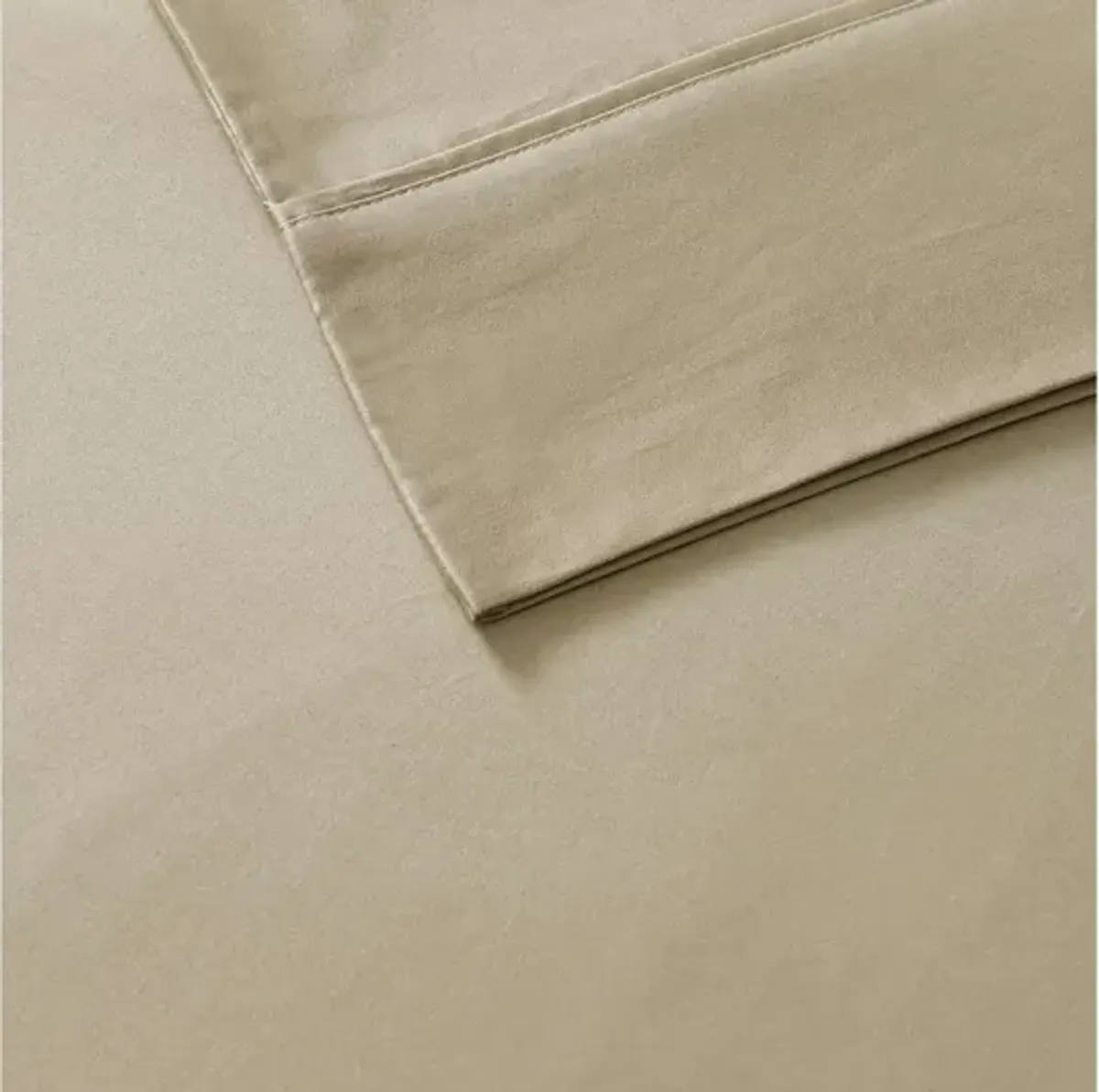 800 Thread Count Cotton Rich Sateen Queen Sheet Set in Khaki