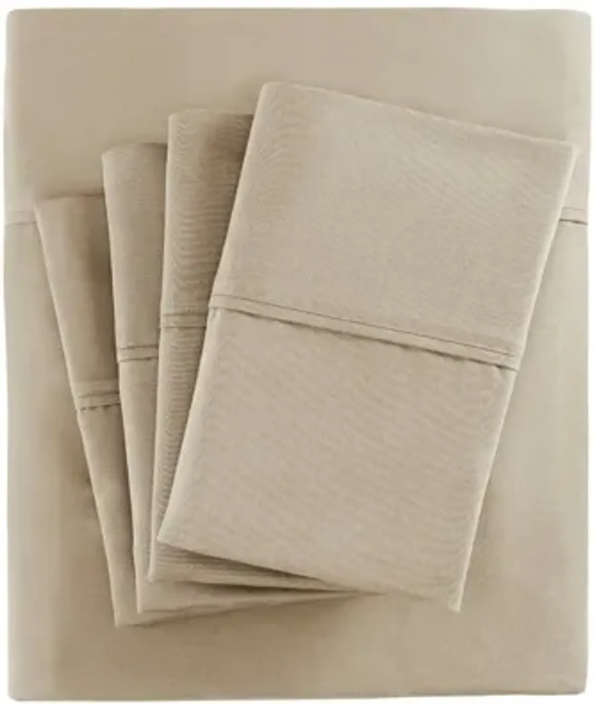 800 Thread Count Cotton Rich Sateen Queen Sheet Set in Khaki