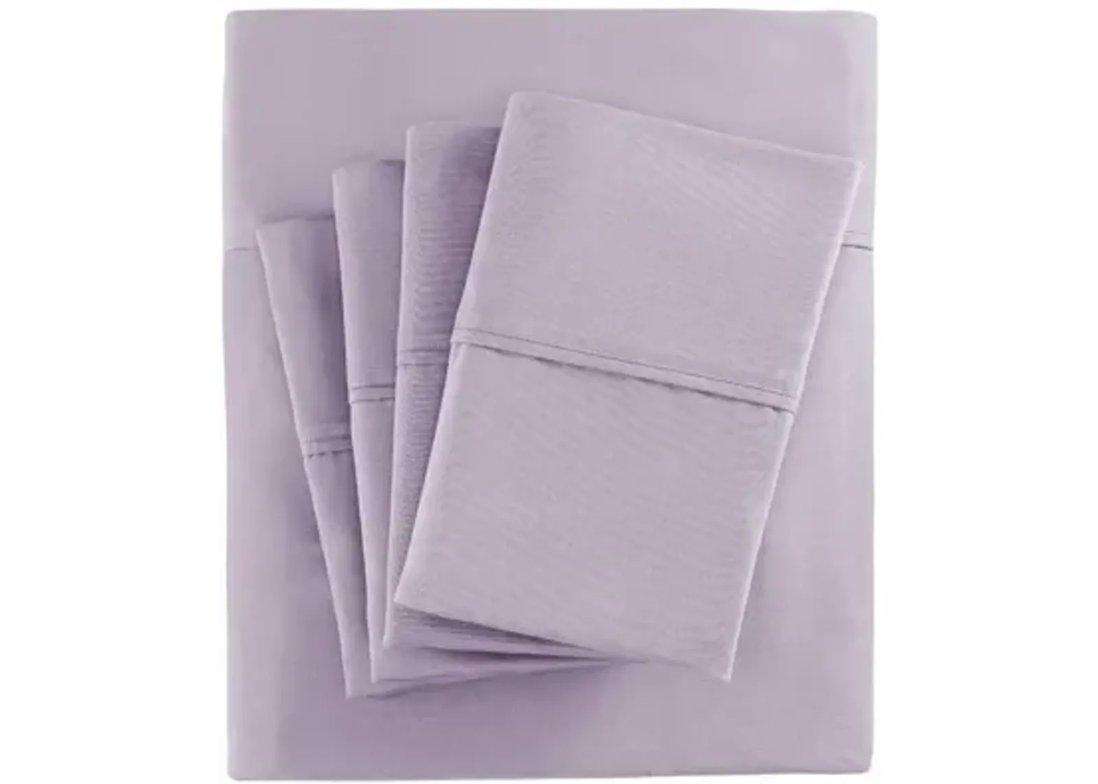 800 Thread Count Cotton Rich Sateen Queen Sheet Set in Purple