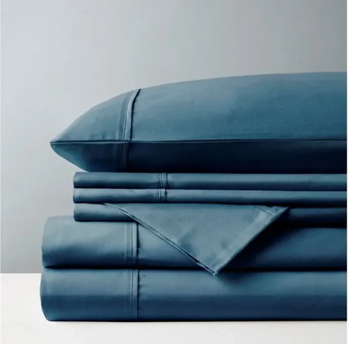 800 Thread Count Cotton Rich Sateen Queen Sheet Set in Teal