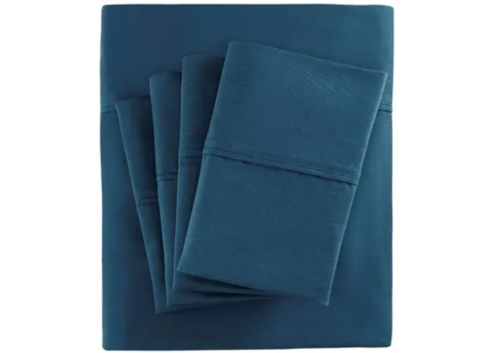 800 Thread Count Cotton Rich Sateen Queen Sheet Set in Teal