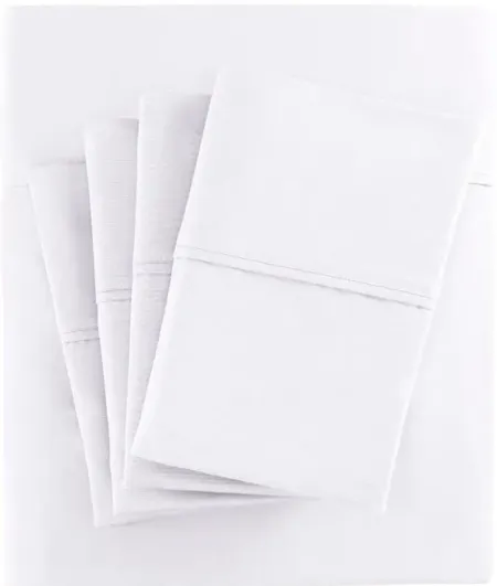 800 Thread Count Cotton Rich Sateen Queen Sheet Set in White
