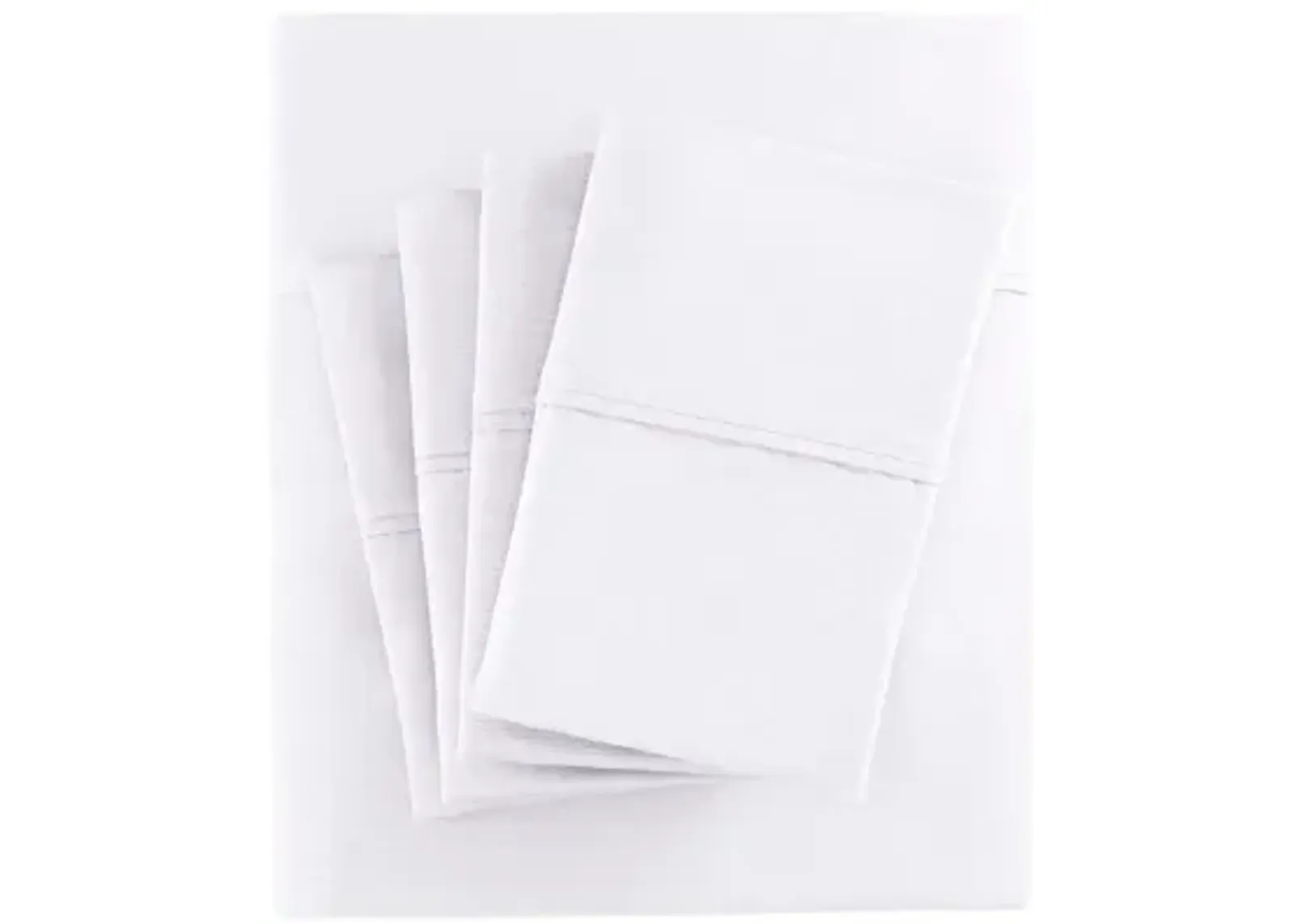 800 Thread Count Cotton Rich Sateen Queen Sheet Set in White