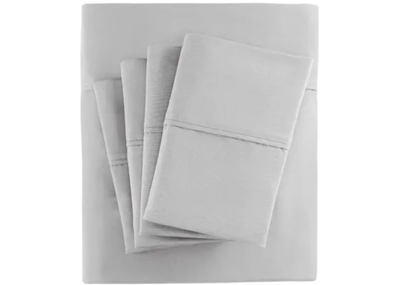 800 Thread Count Cotton Rich Sateen King Sheet Set in Grey